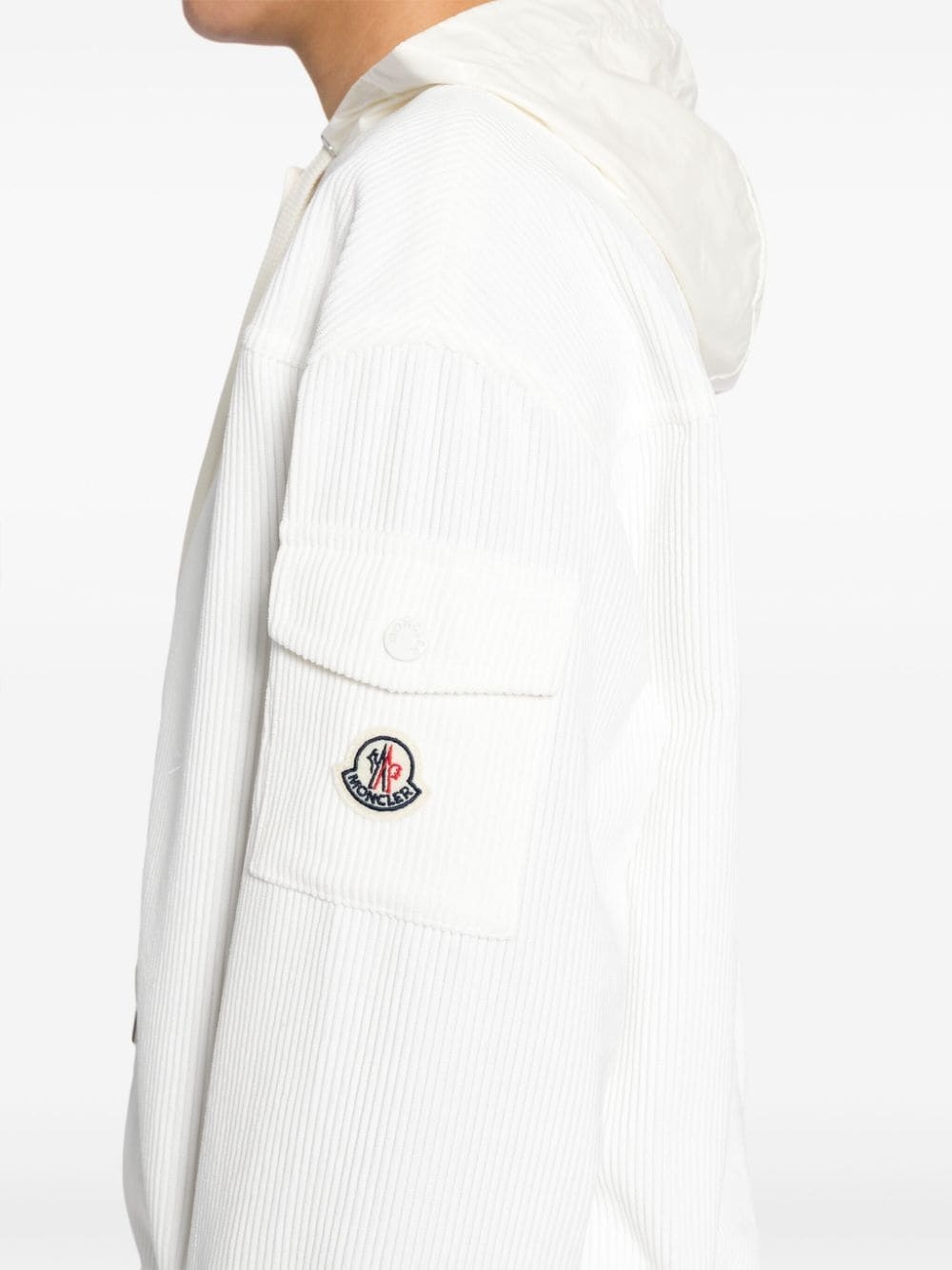 corduroy rib-trim hoodie - 5