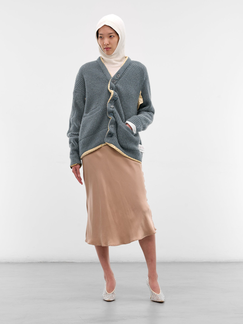 UNDERCOVER White Wool-Angora Hooded Sweater outlook