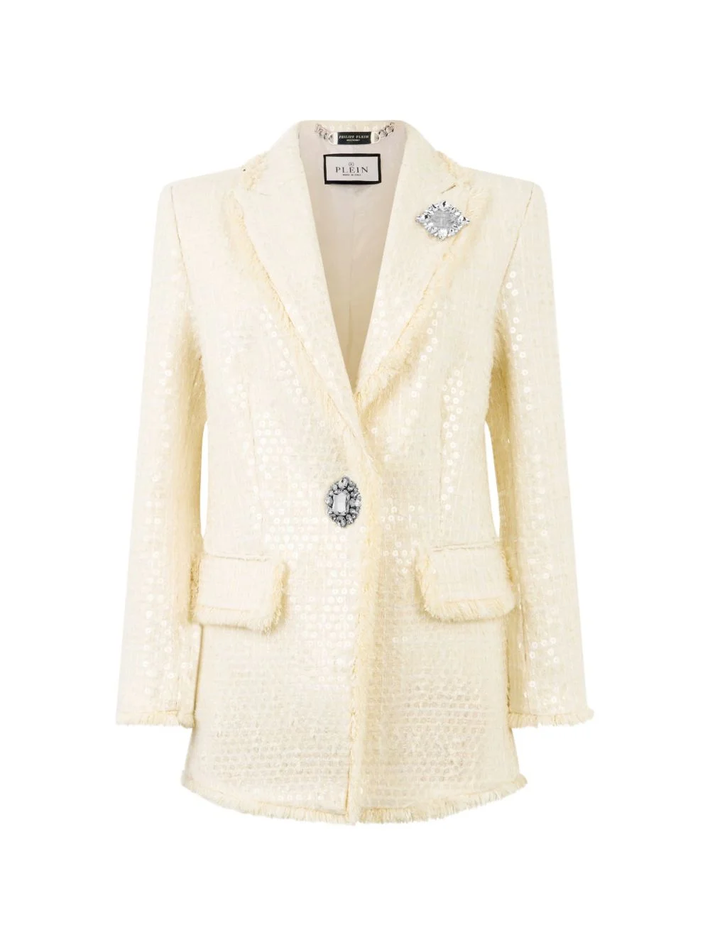 paillettes tweed blazer - 1