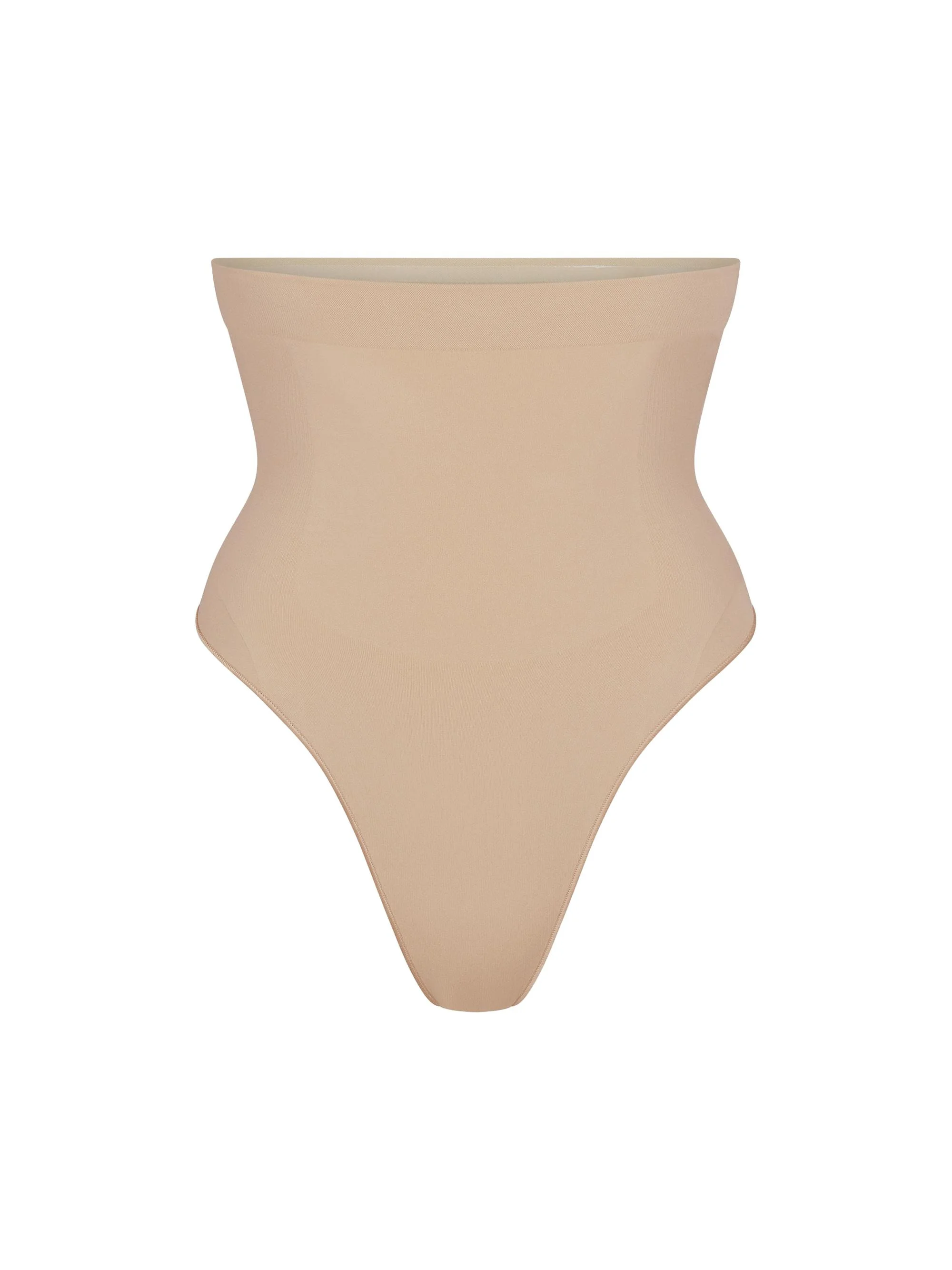 Women's Seamless Sculpt High-Waisted Thong - Clay - 1