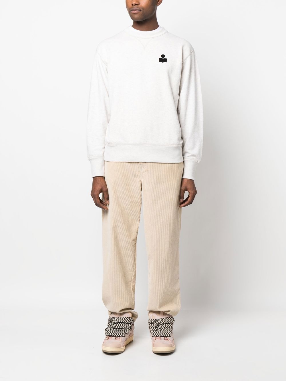 crew-neck cotton-blend sweatshirt - 2