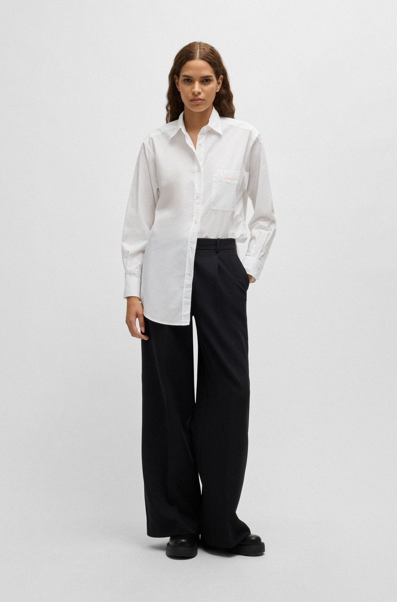 BOSS REGULAR-FIT BLOUSE IN COTTON POPLIN outlook