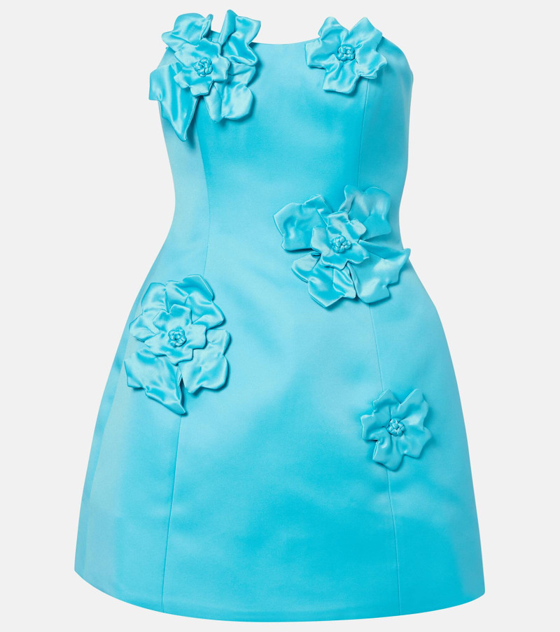 Rosario floral-appliqué bustier dress 1