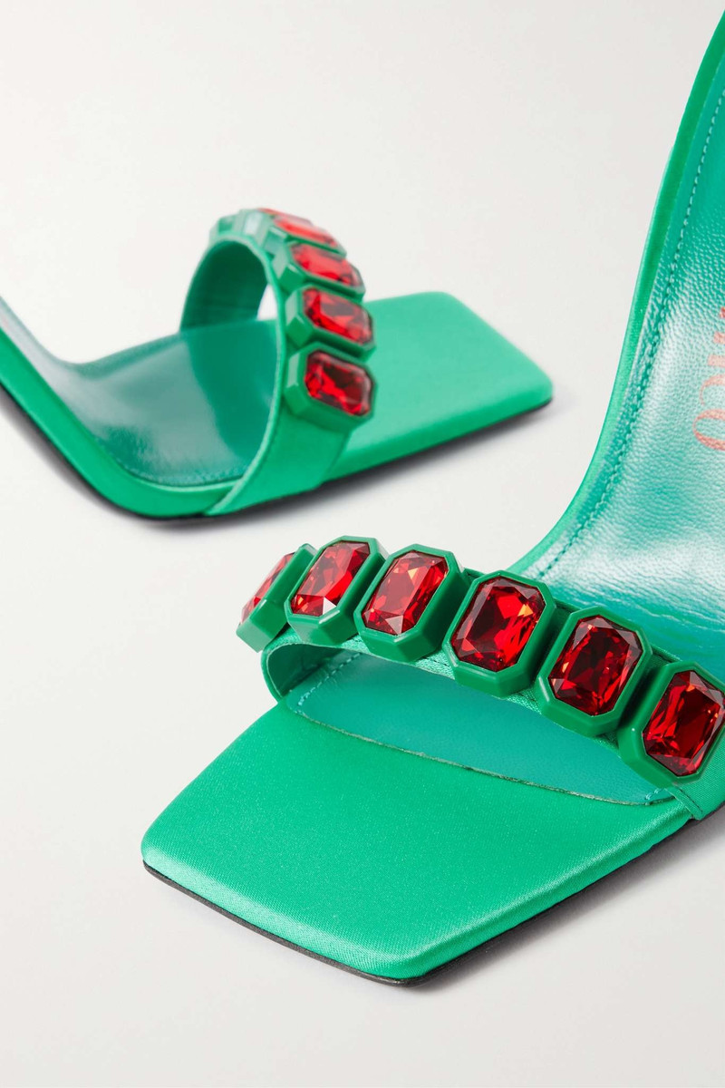 Sienna embellished satin sandals 4