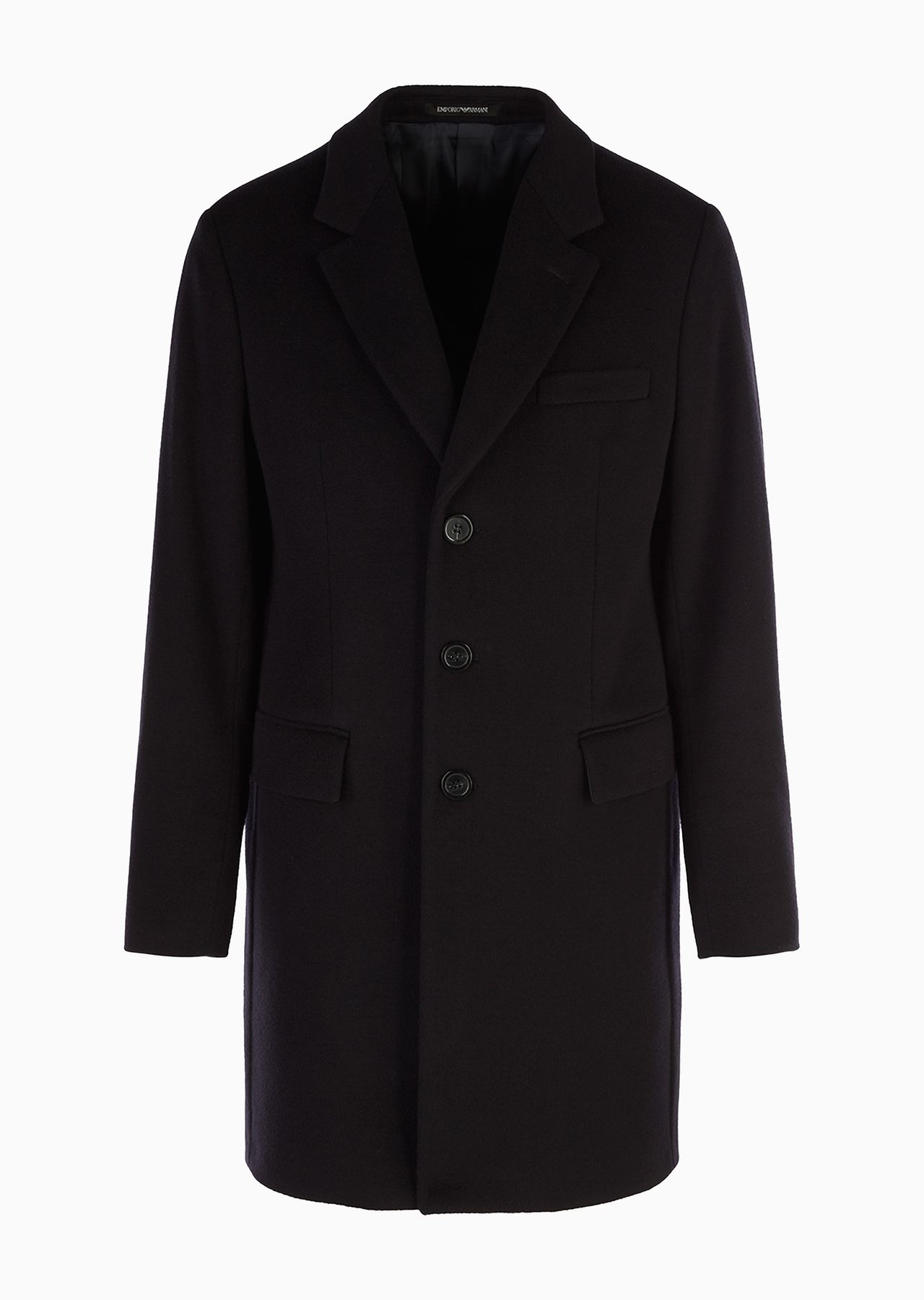 Coat with lapels in beaver cashmere - 1