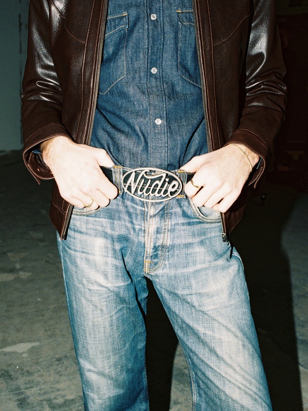 Nudie Buckle Leather Belt Black - 2