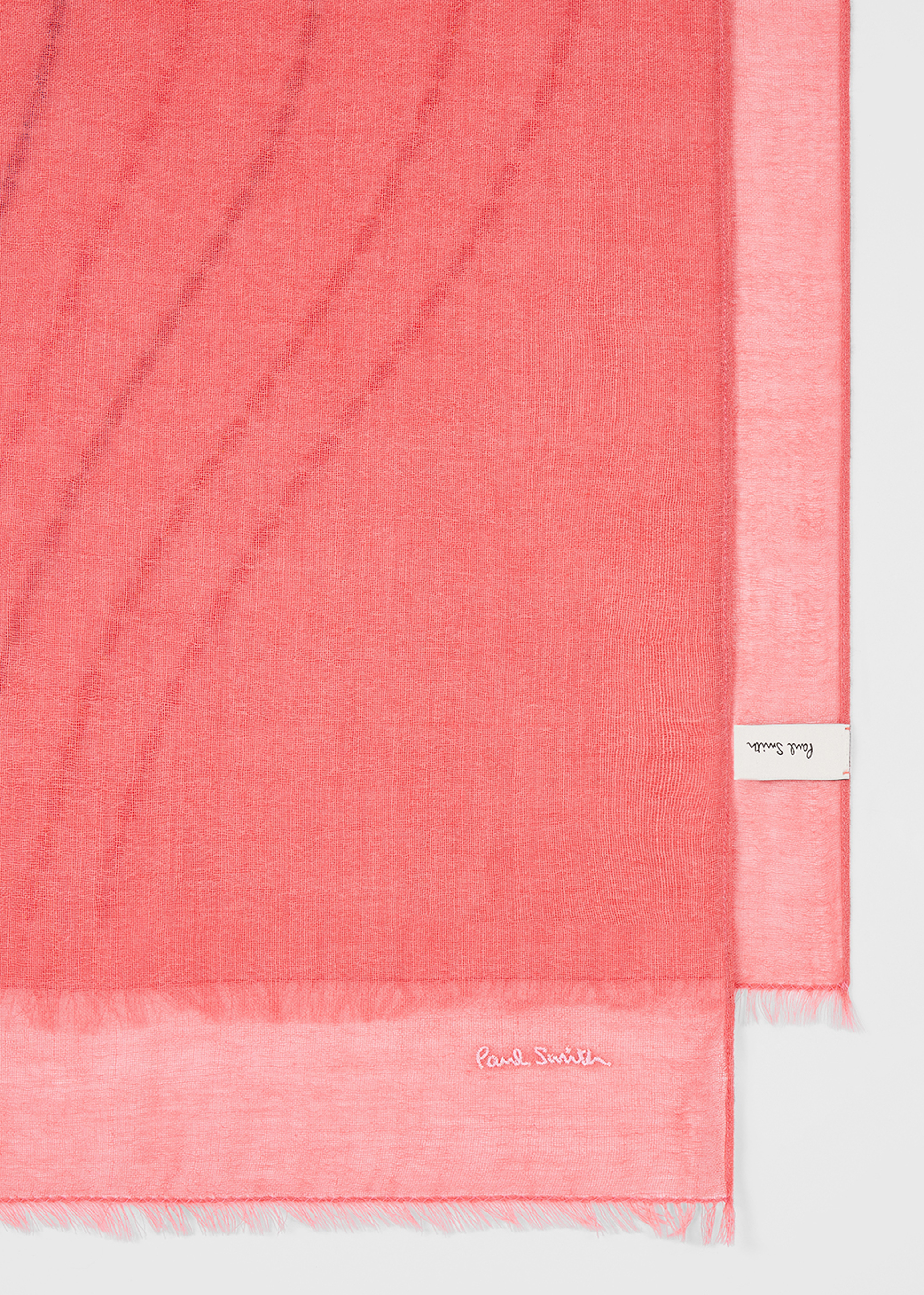 Women's Pink Merino Wool 'Swirl' Scarf - 2