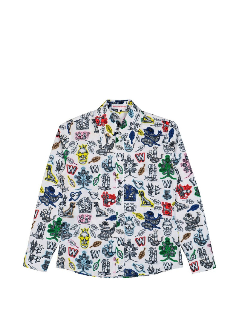 graphic-print button shirt 1