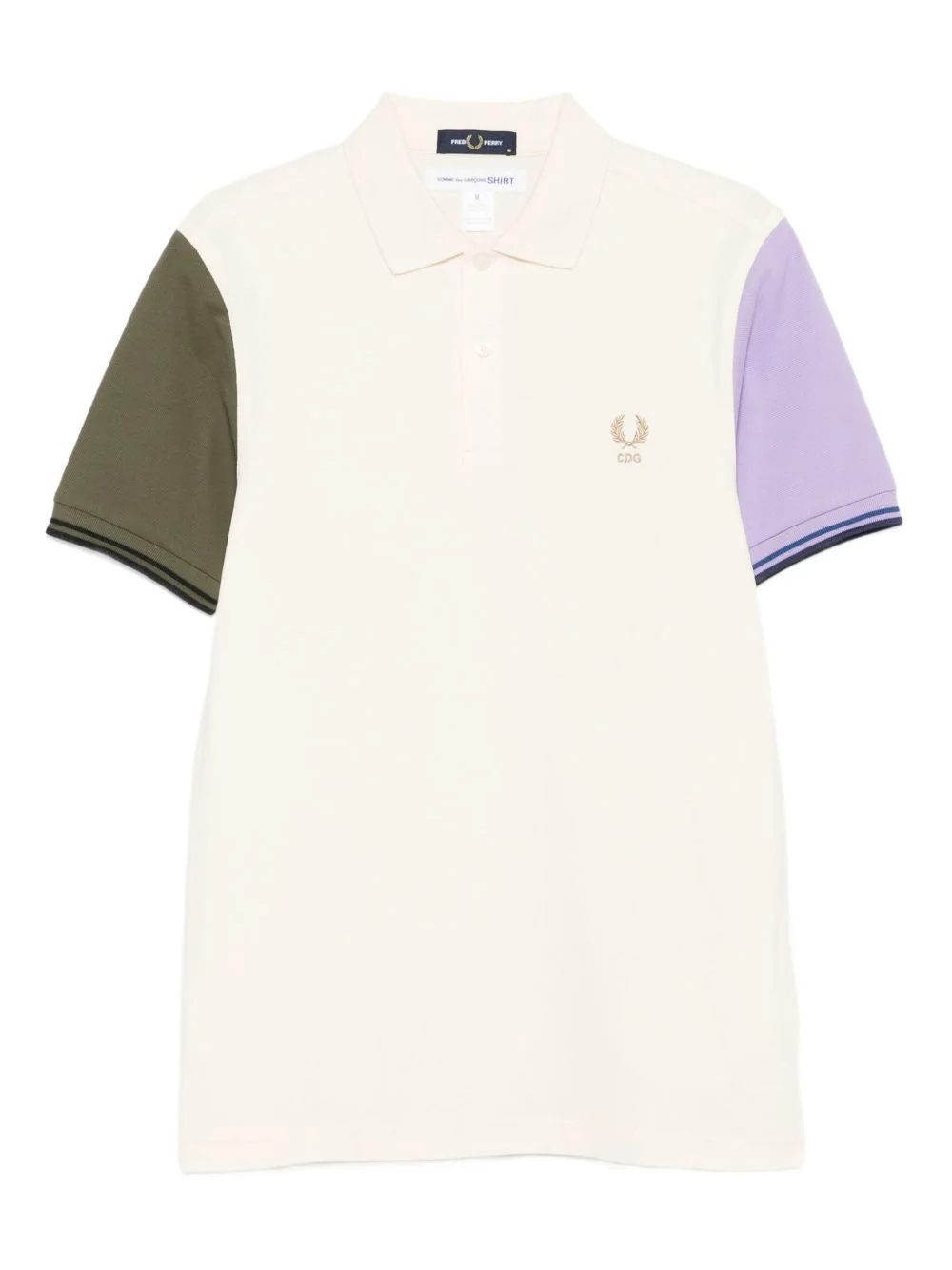 x Fred Perry colour-block short-sleeve polo shirt - 1