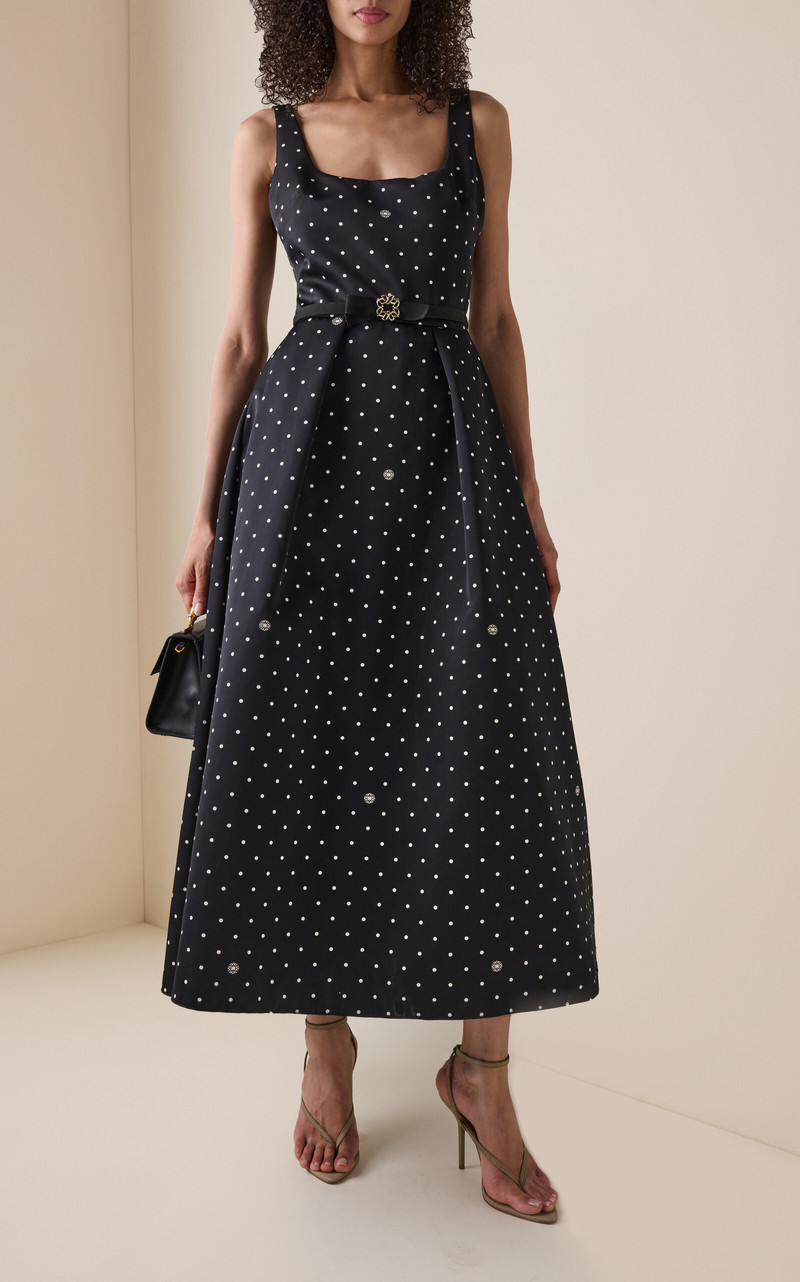 ELIE SAAB Printed Duchesse Midi Dress multi outlook