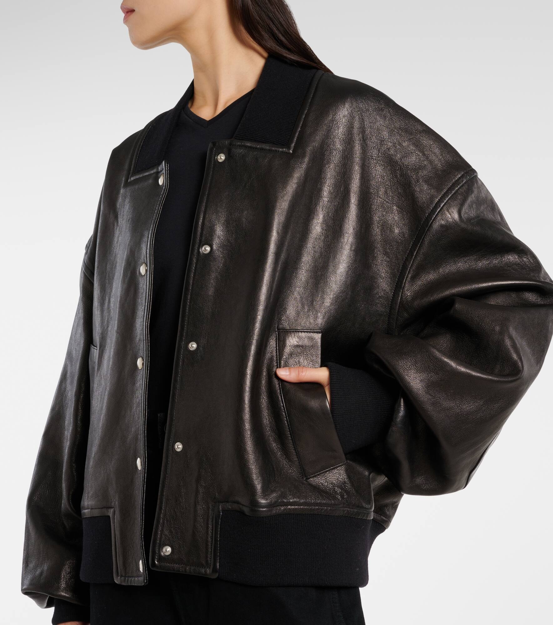 Spence leather bomber jacket - 5