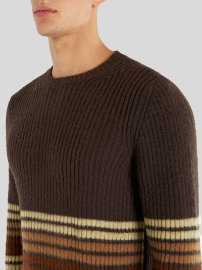 Etro ROUND NECK JUMPER WITH STRIPES outlook