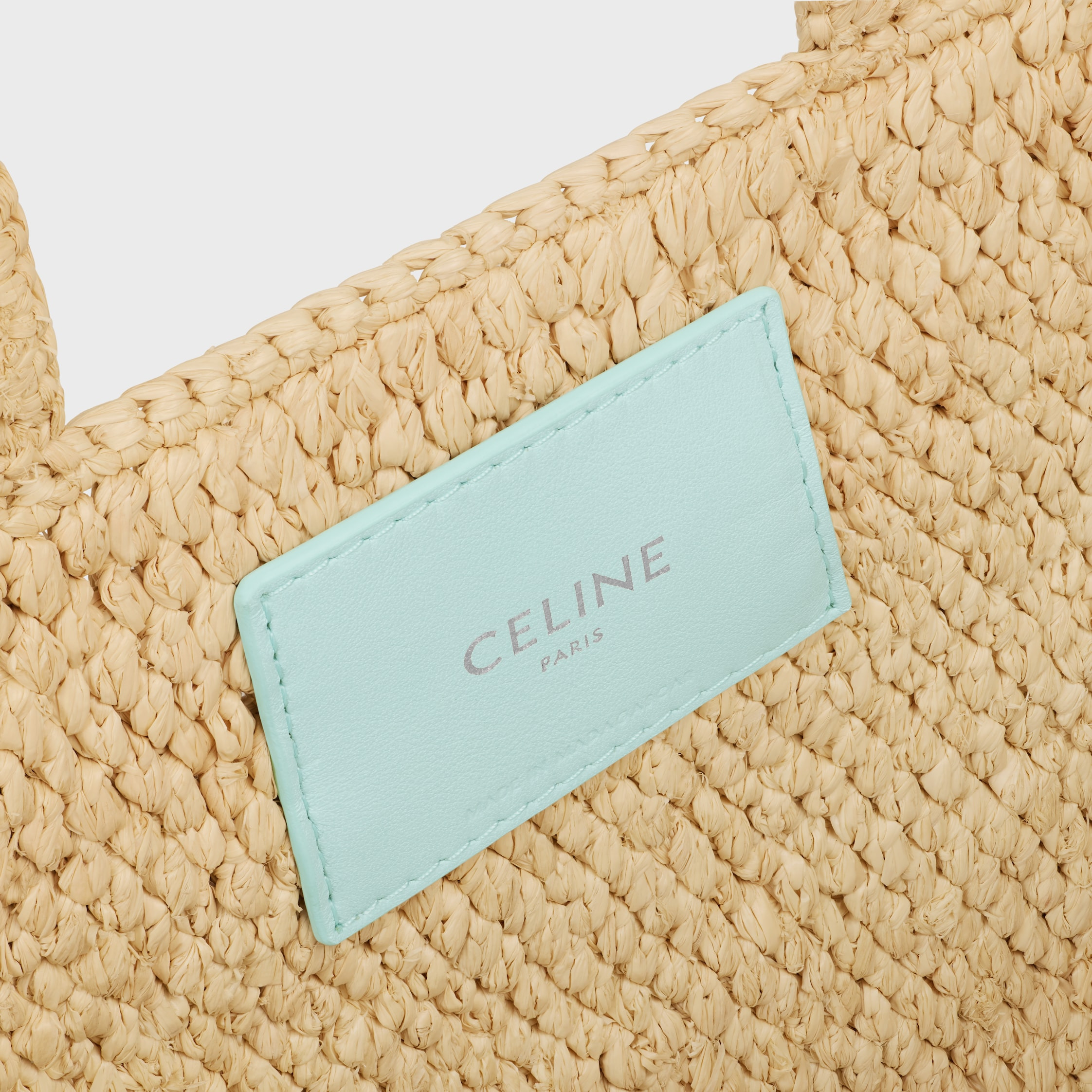 SMALL CABAS THAIS IN Raffia and calfskin - 4