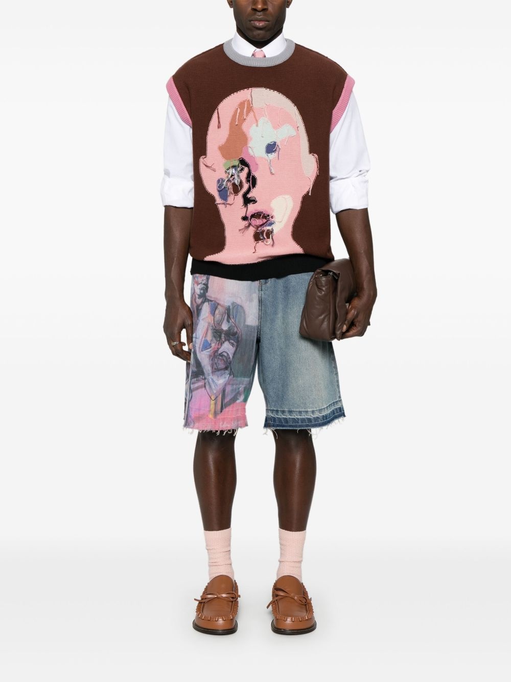 painted-panel shorts - 2