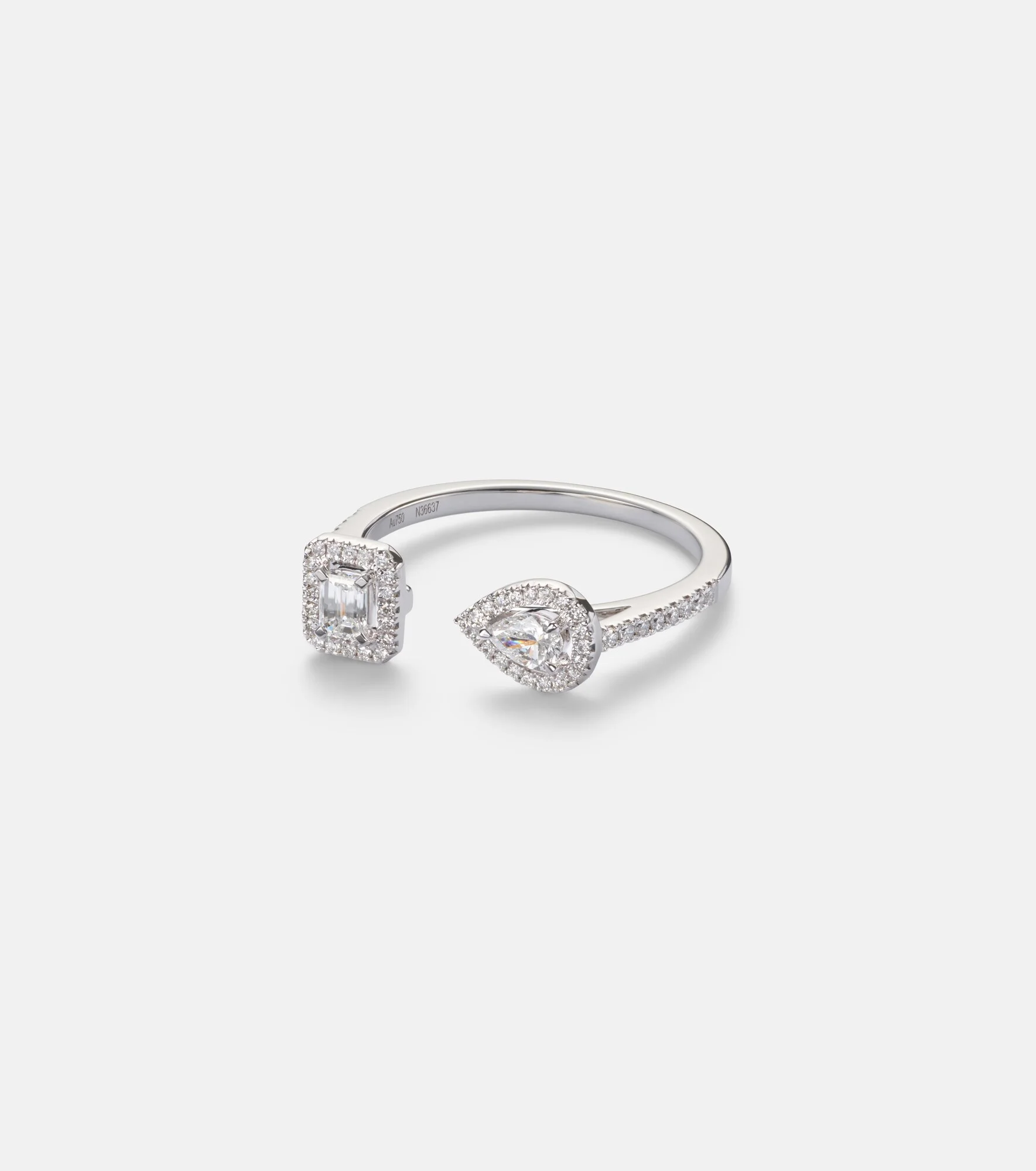 My Twin 18kt white gold ring with diamonds - 1