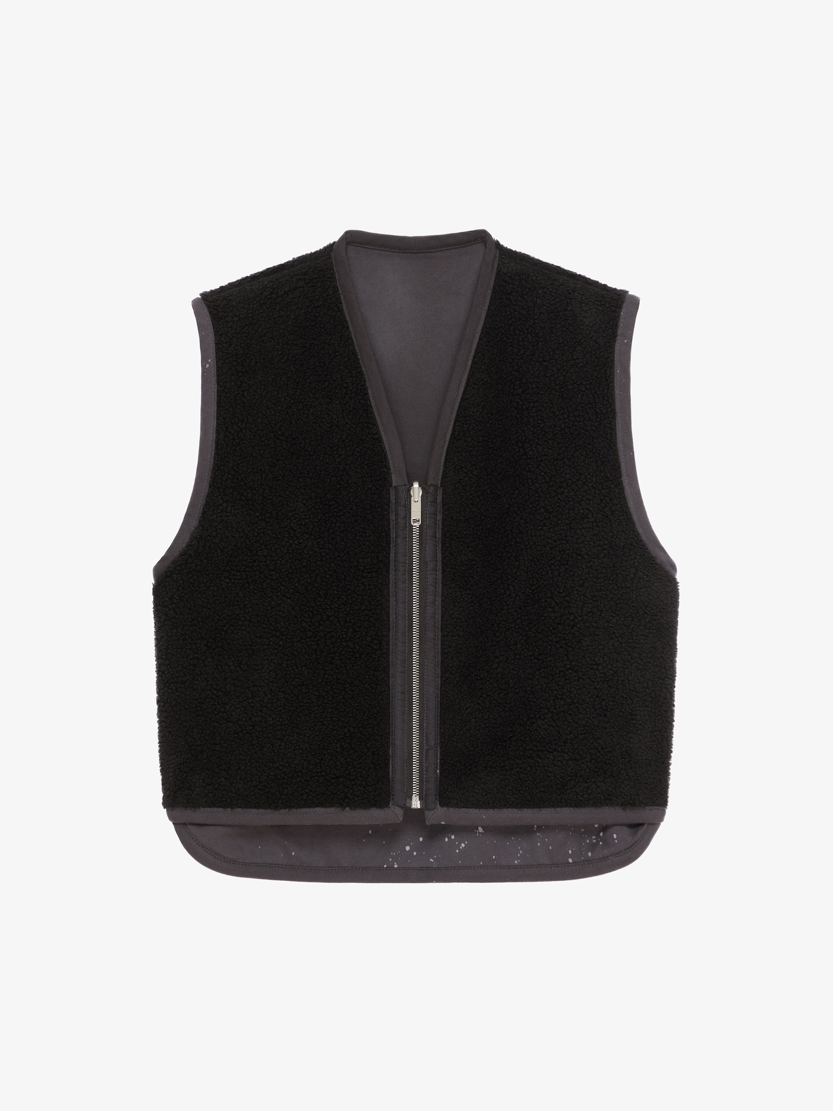 REVERSIBLE WAISTCOAT IN COTTON WITH SHEARLING EFFECT - 5