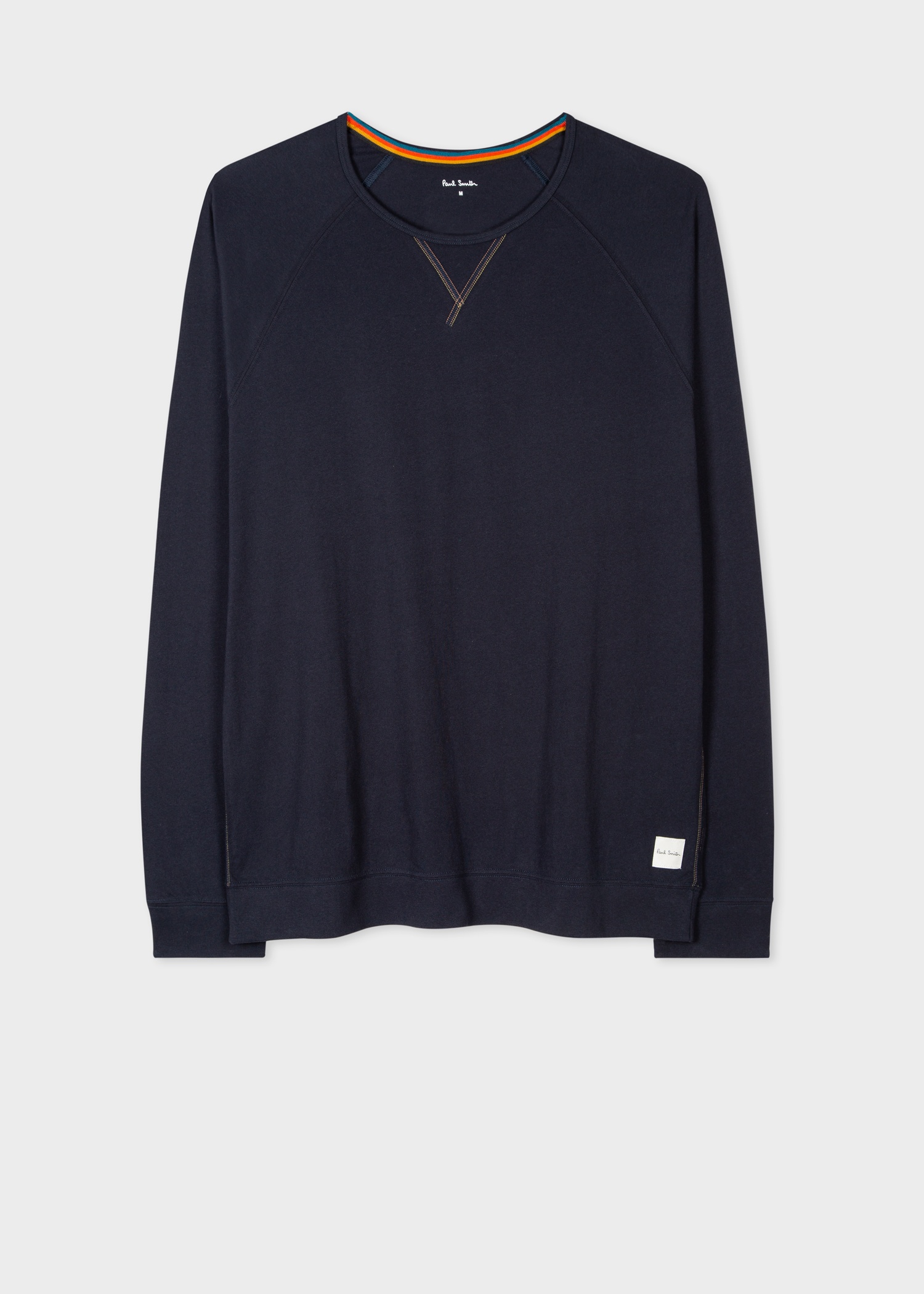Navy Jersey Cotton Long-Sleeve Lounge Top - 1