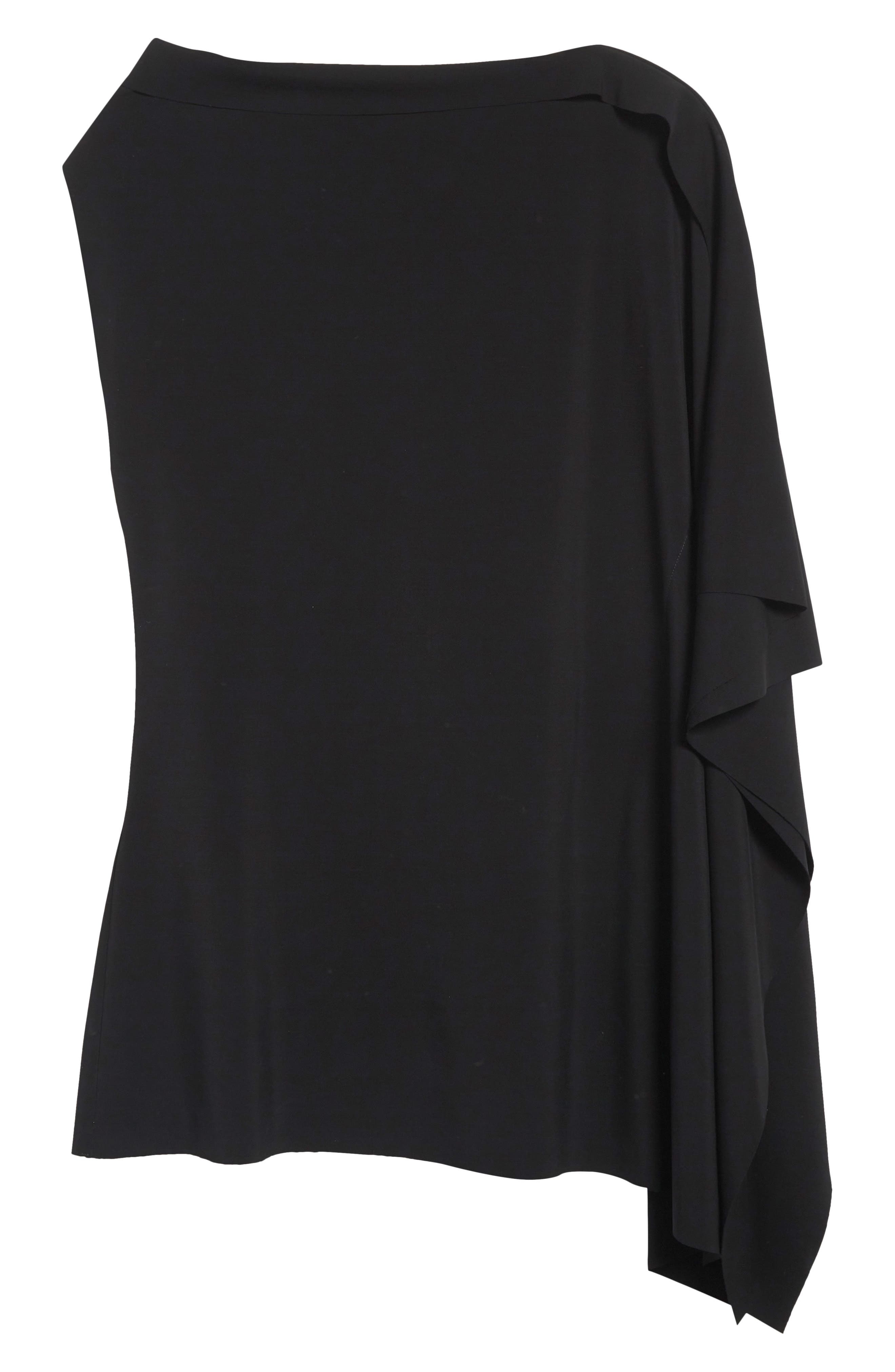 SPORTMAX Fiorella Asymmetric Jersey Top in Black at Nordstrom - 6