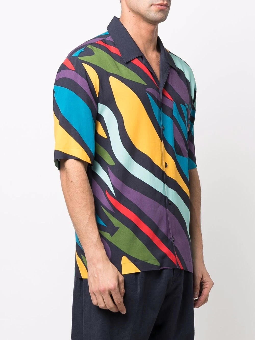 abstract-print shirt - 3