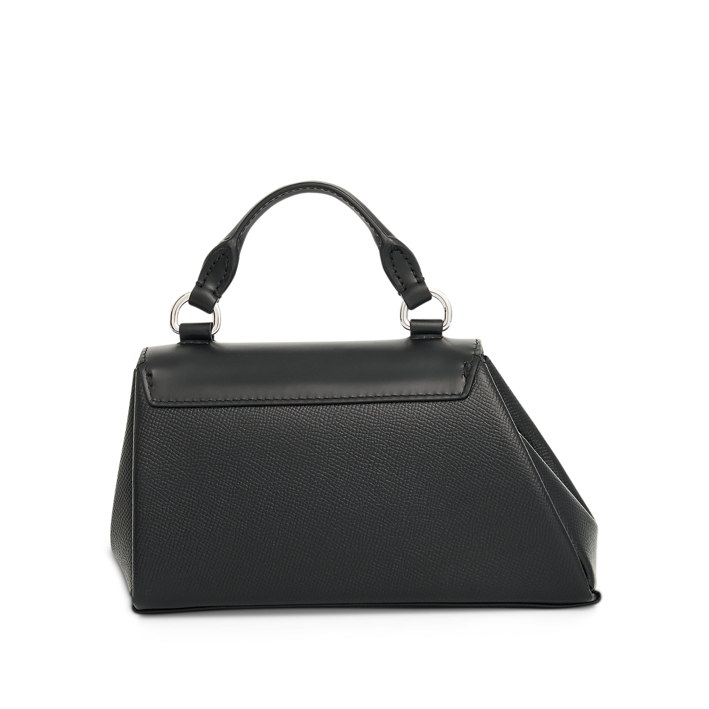 Micro Snatched Asymmetric Bag in Black - 4