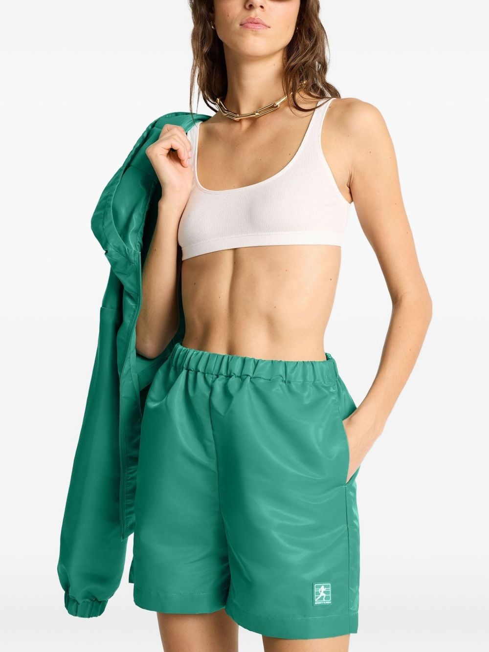 logo-patch running shorts - 4