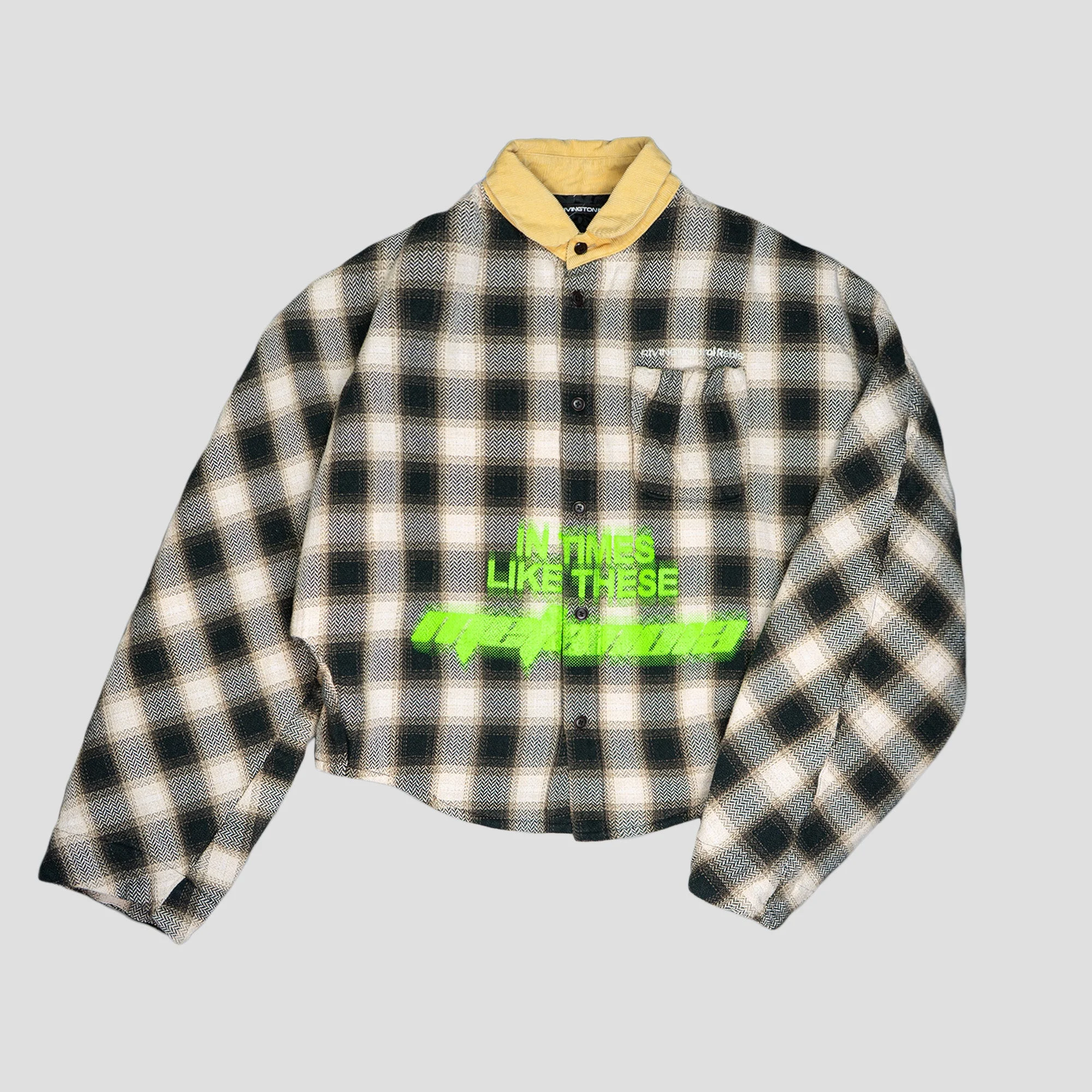 IN TIMES LIKE THESE ABRAXAS BLACK PLAID SHIRTS - 1