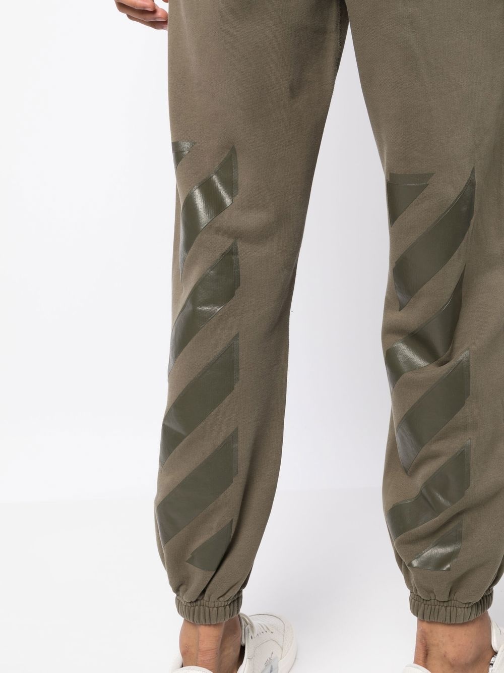 diagonal-stripe cotton track pants - 5