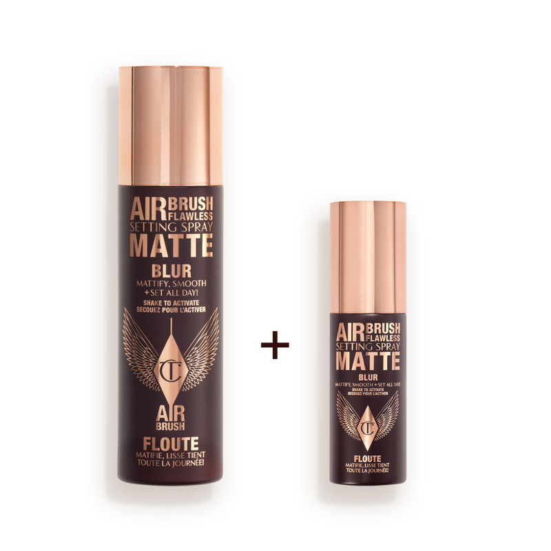 AIRBRUSH FLAWLESS SETTING SPRAY MATTE FULL-SIZE + TRAVEL-SIZE DUO 100ML + FREE 34ML 1