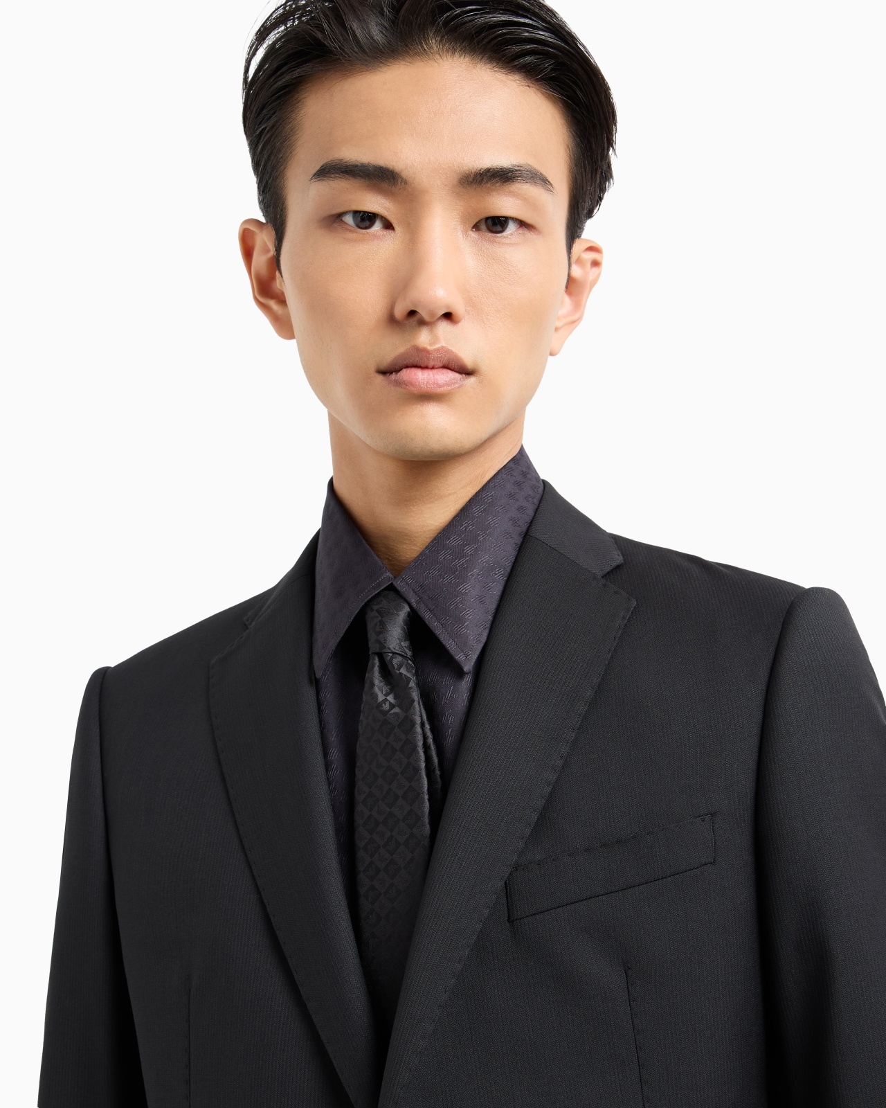 PURE SILK EAGLE AND CHECK JACQUARD TIE - 3