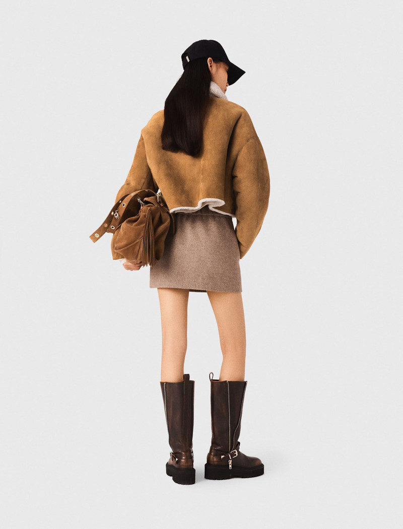 Reversible shearling coat 4