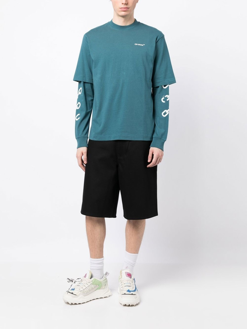 logo-print knee-length shorts 4
