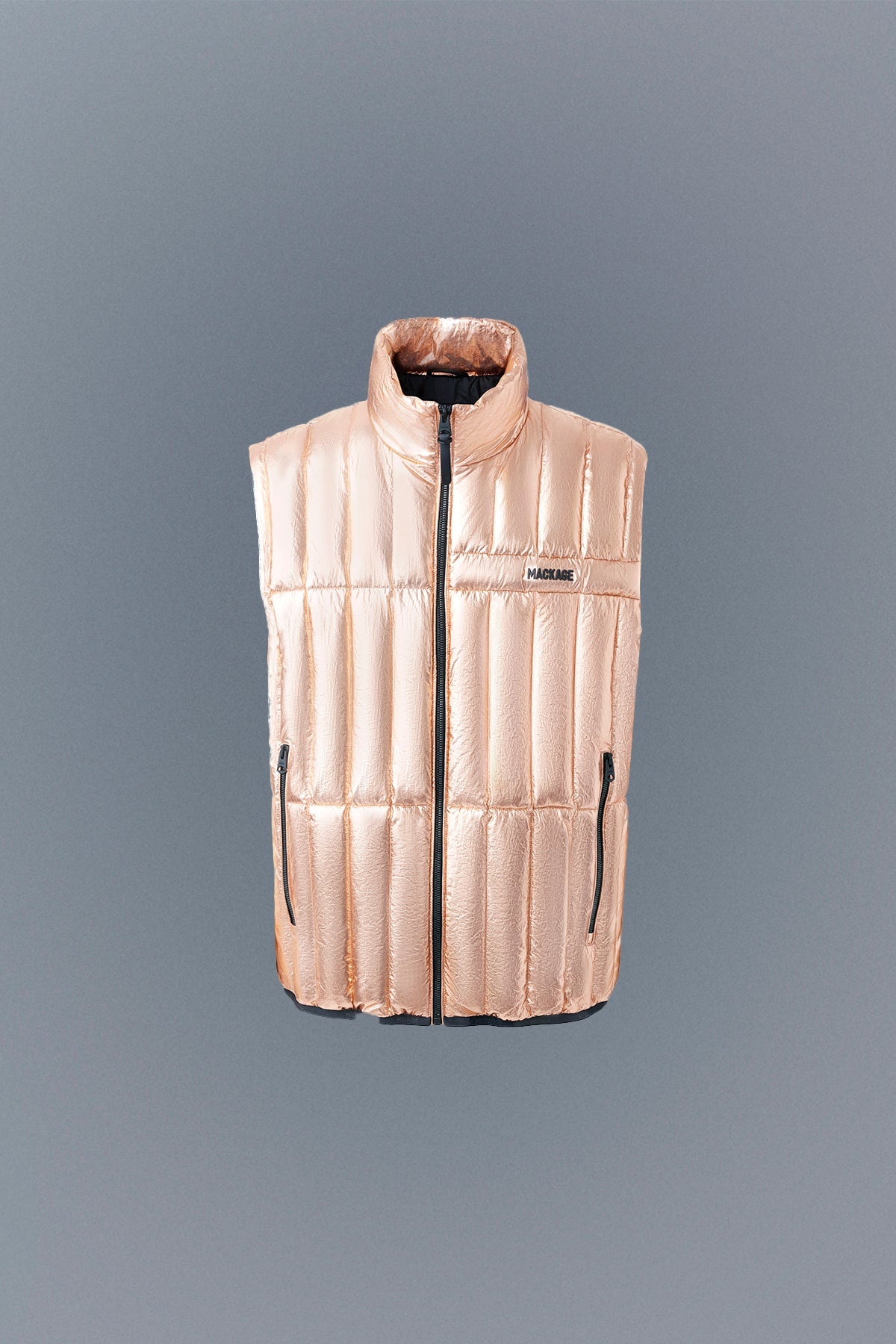 PATRICK-M Metallic Laminate Light Down Vest - 1