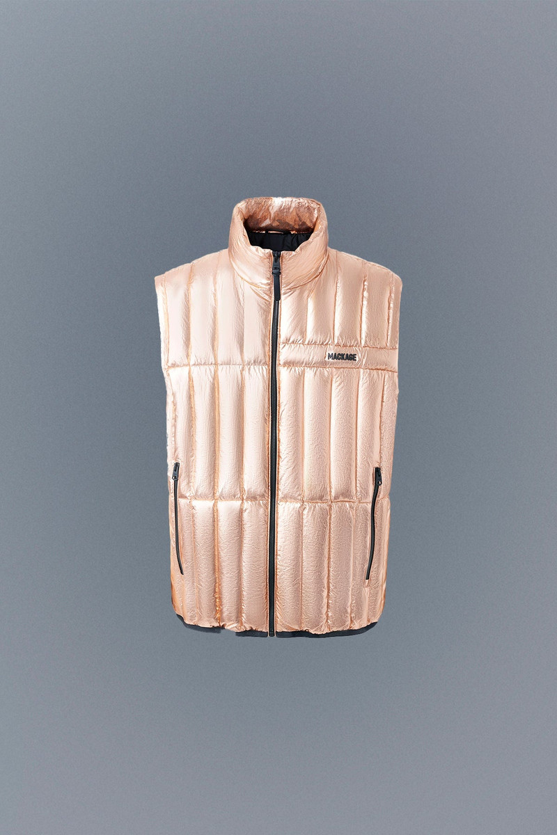 PATRICK-M Metallic Laminate Light Down Vest 1