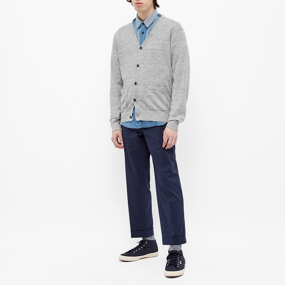 Beams Plus 7G Elbow Patch Cardigan - 6