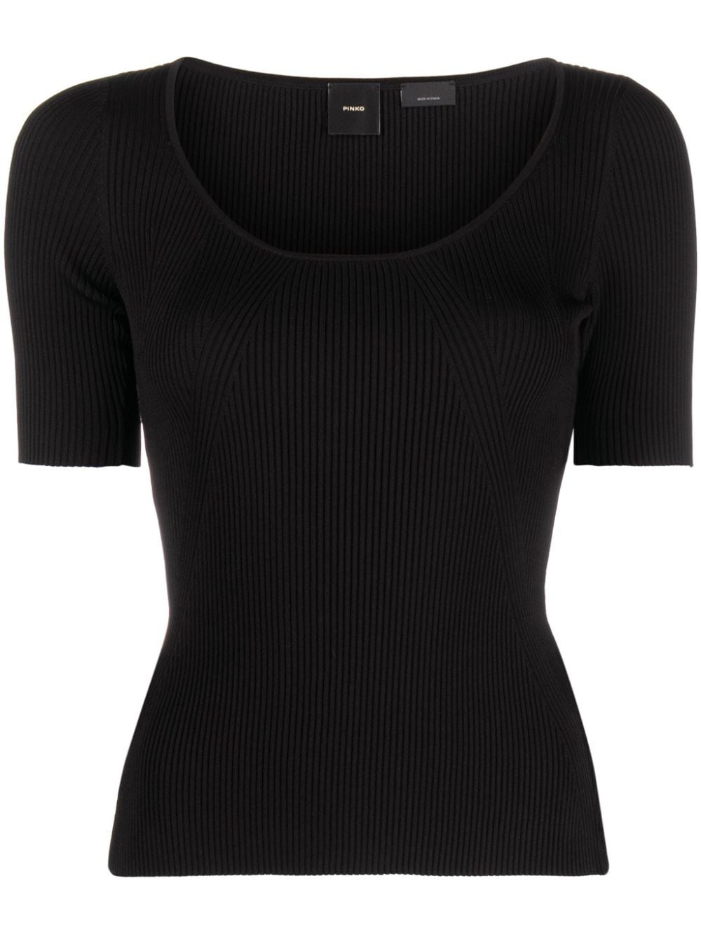 round-neck ribbed T-shirt - 1