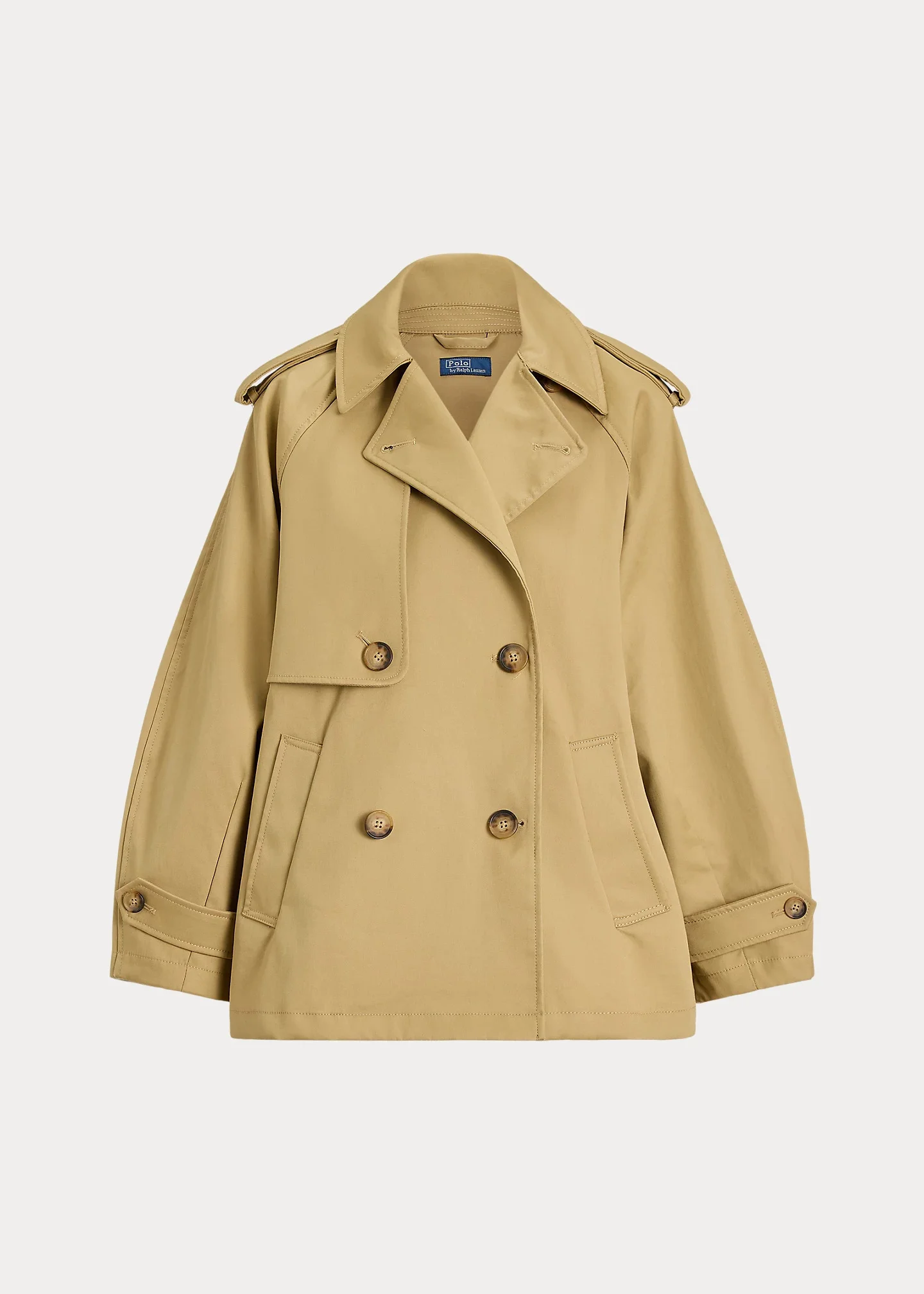 Cotton Twill Balloon Trench Coat - 1