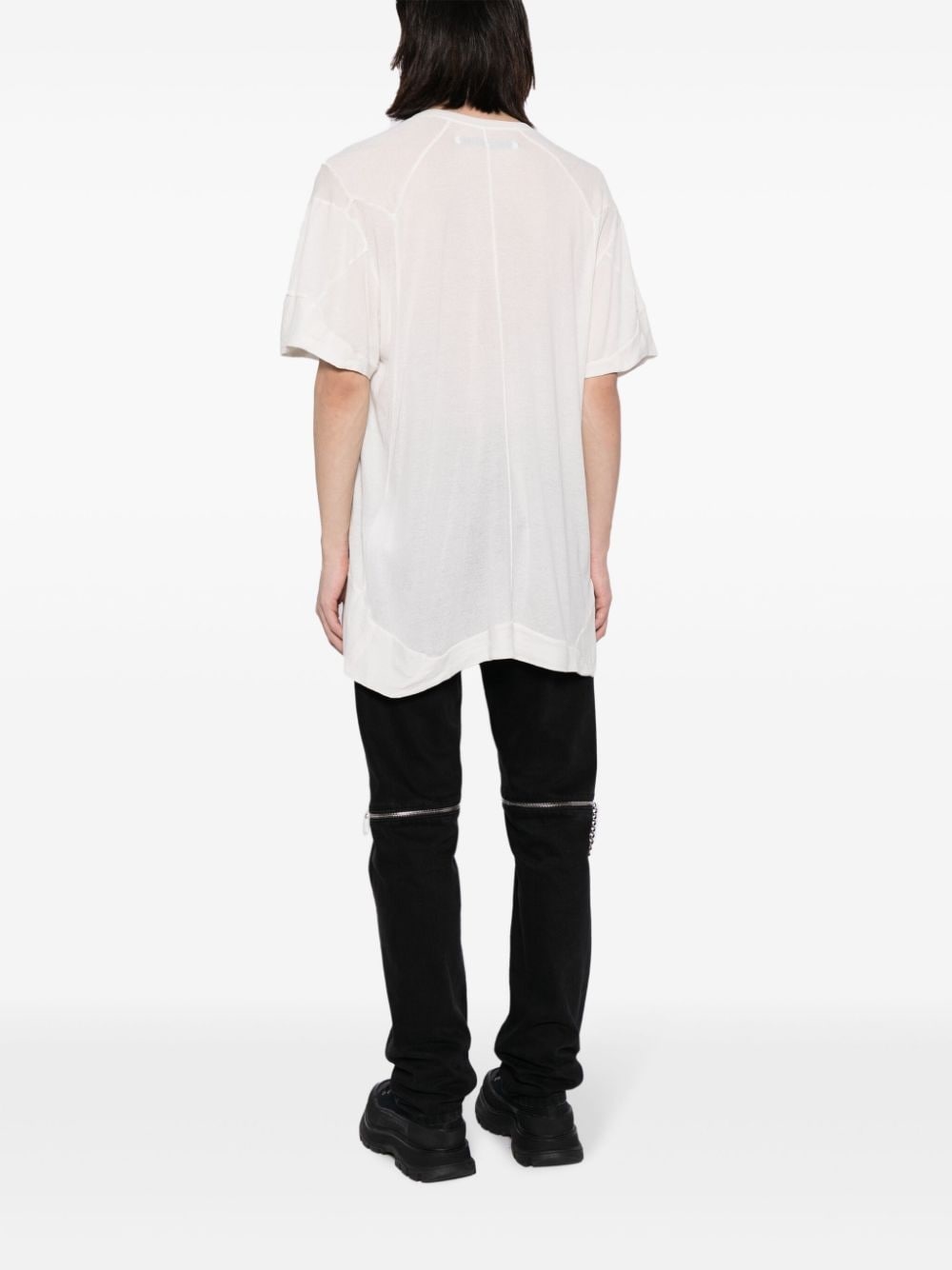 drop-shoulder cotton T-shirt - 4