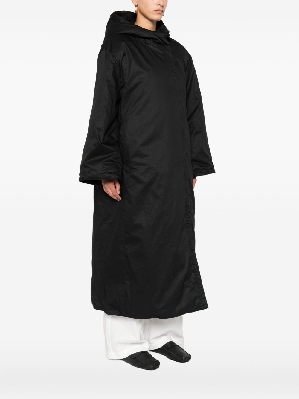 hooded zip-front coat - 3