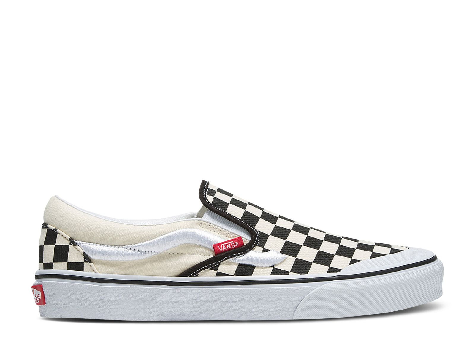 CLASSIC SLIP-ON 138 'SIDESTRIPE - BLACK CHECKERBOARD' - 1
