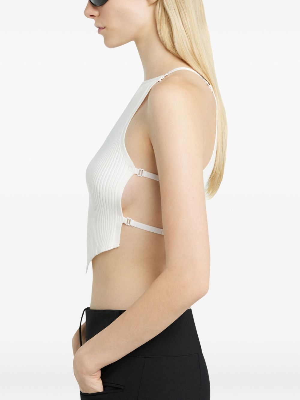 ribbed-knit crop top - 5