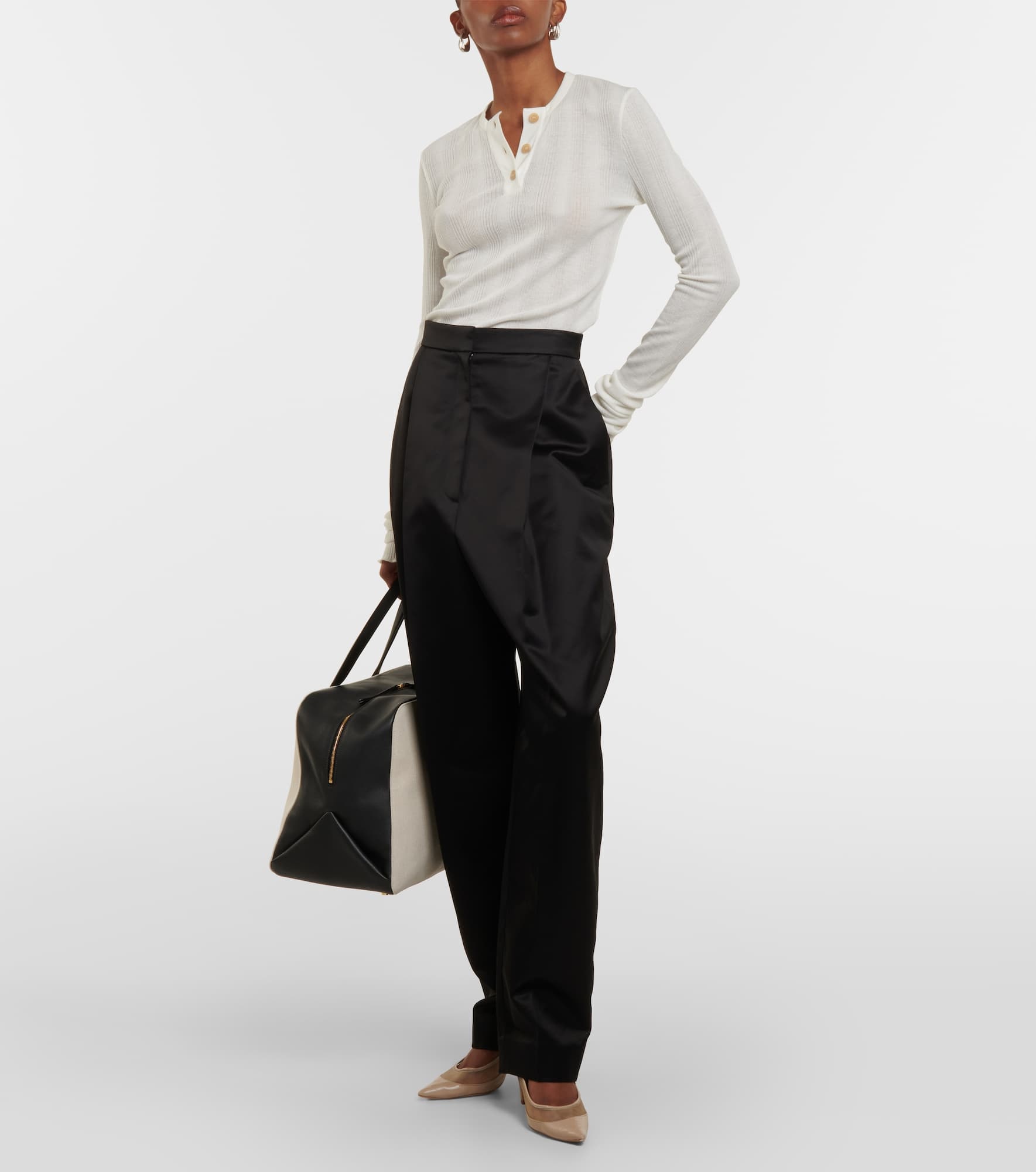 Byron cotton-blend jersey top - 2