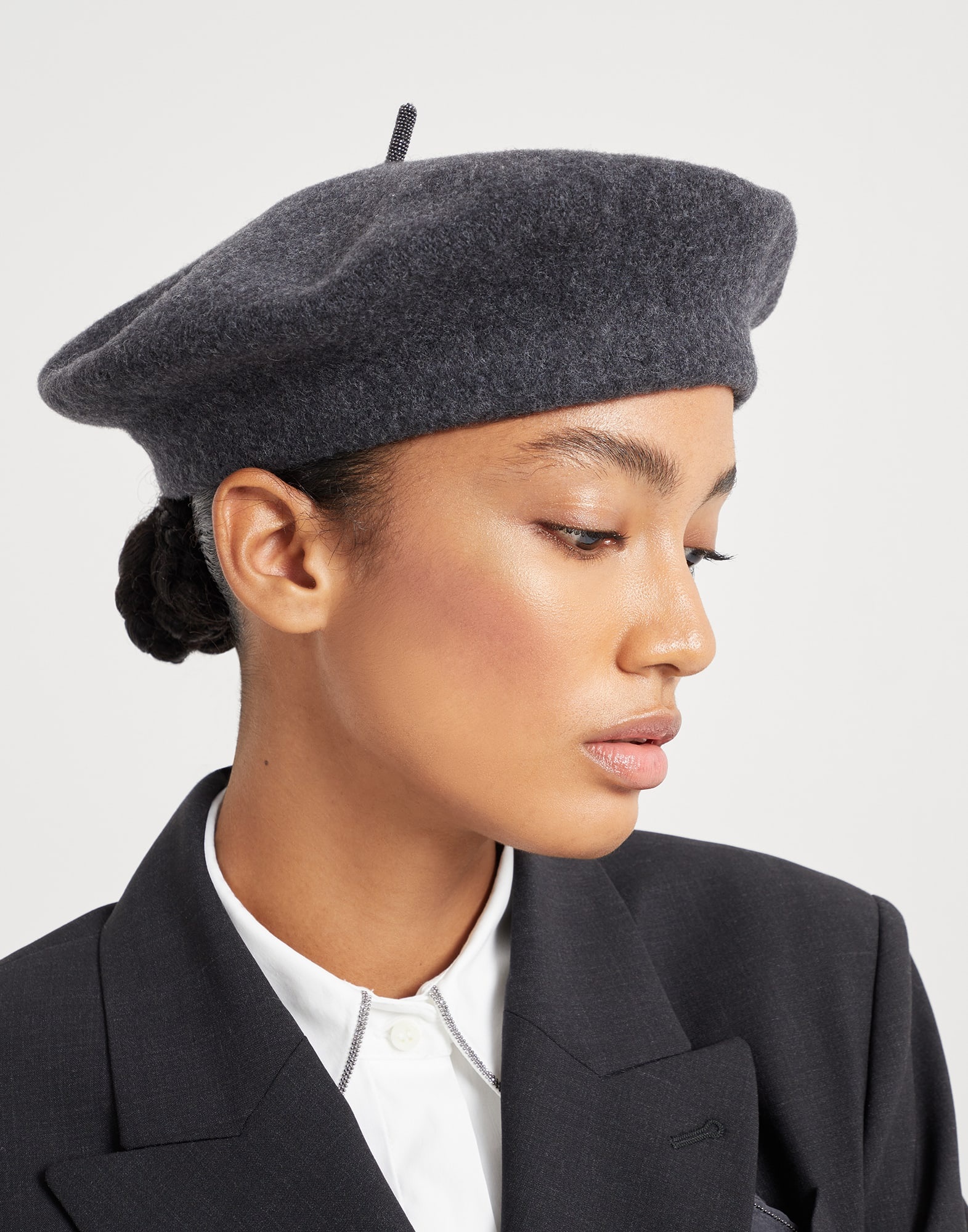 Wool beret with Precious detail - 3