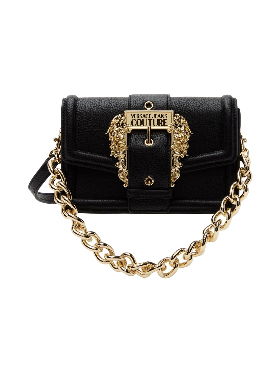 Black Curb Chain Bag - 1