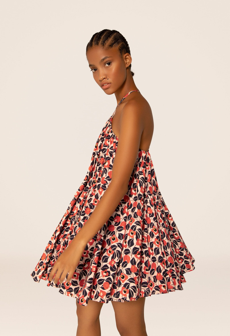 Celeste Warana Azul Halter Mini Dress 6