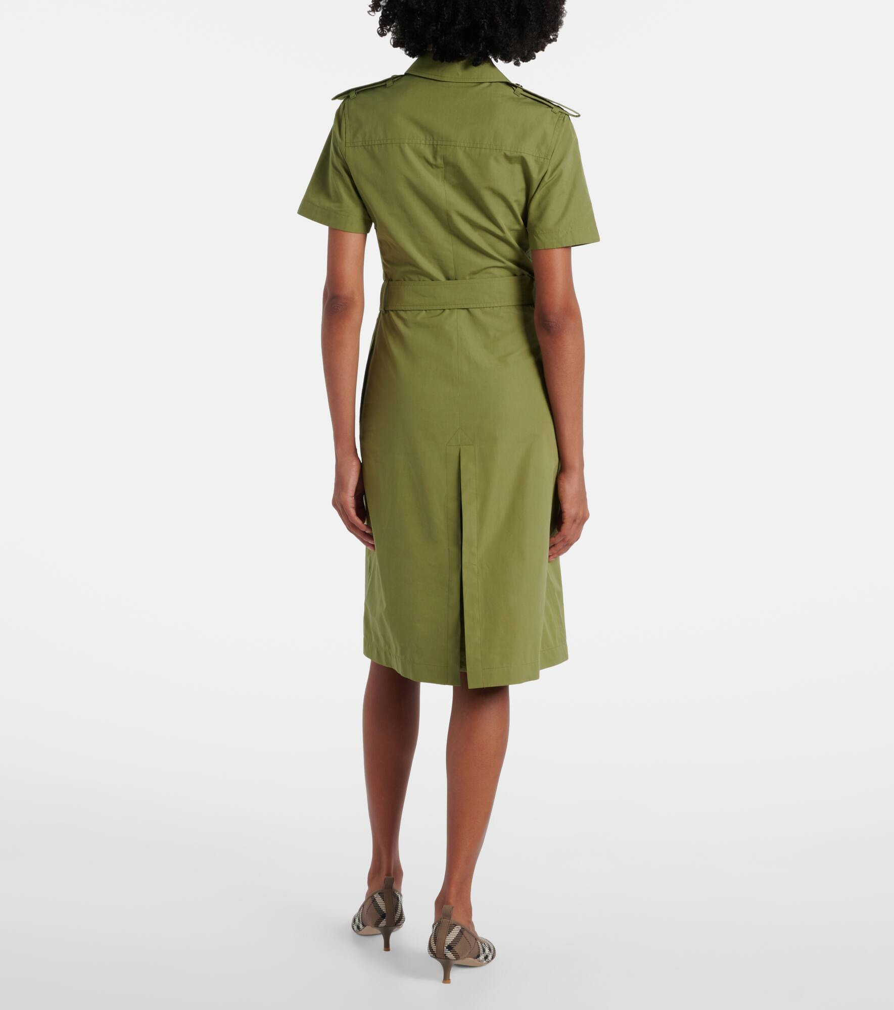 Belted cotton shirt dress - 3