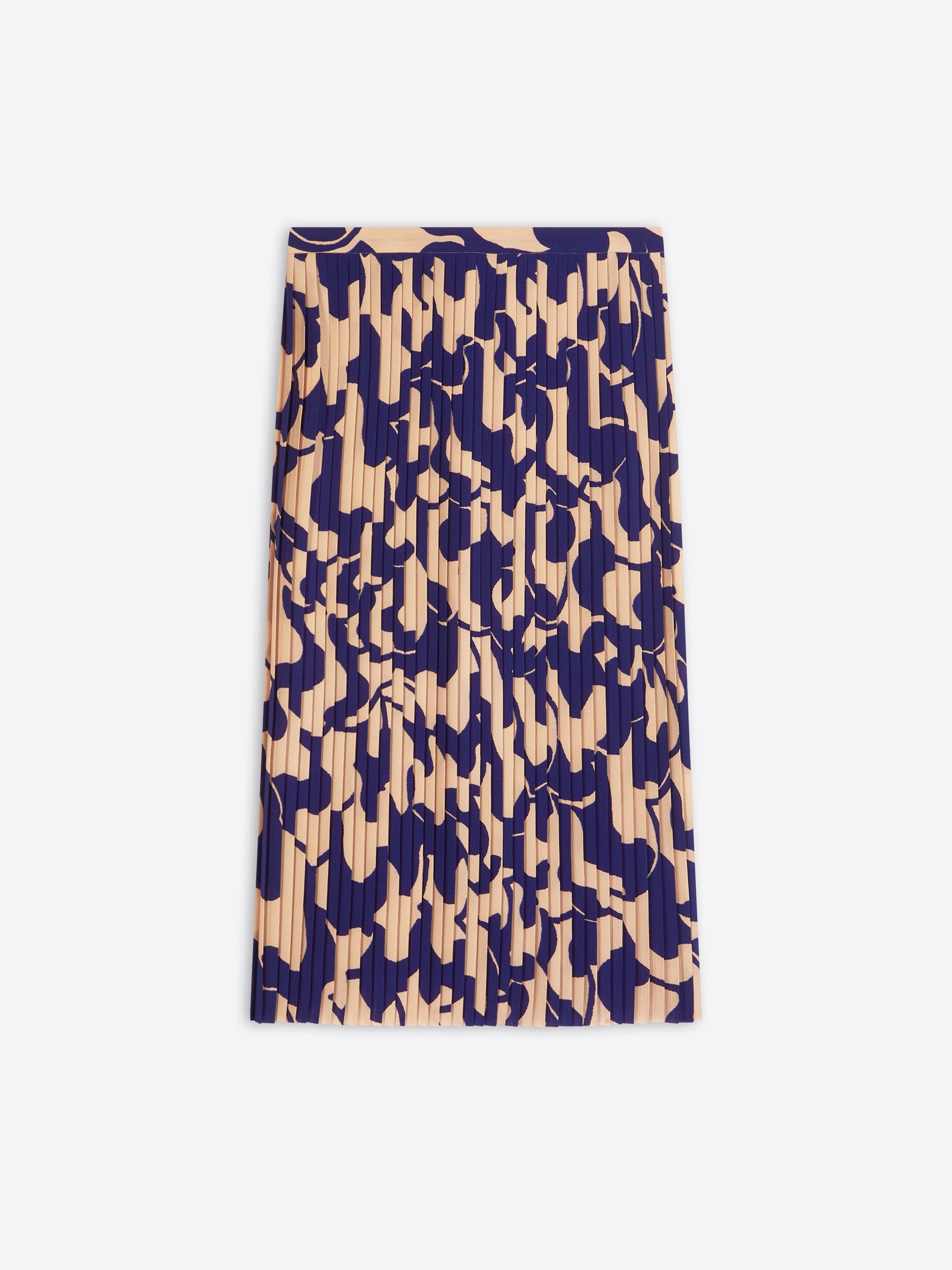 PRINTED PLISSE SKIRT - 1