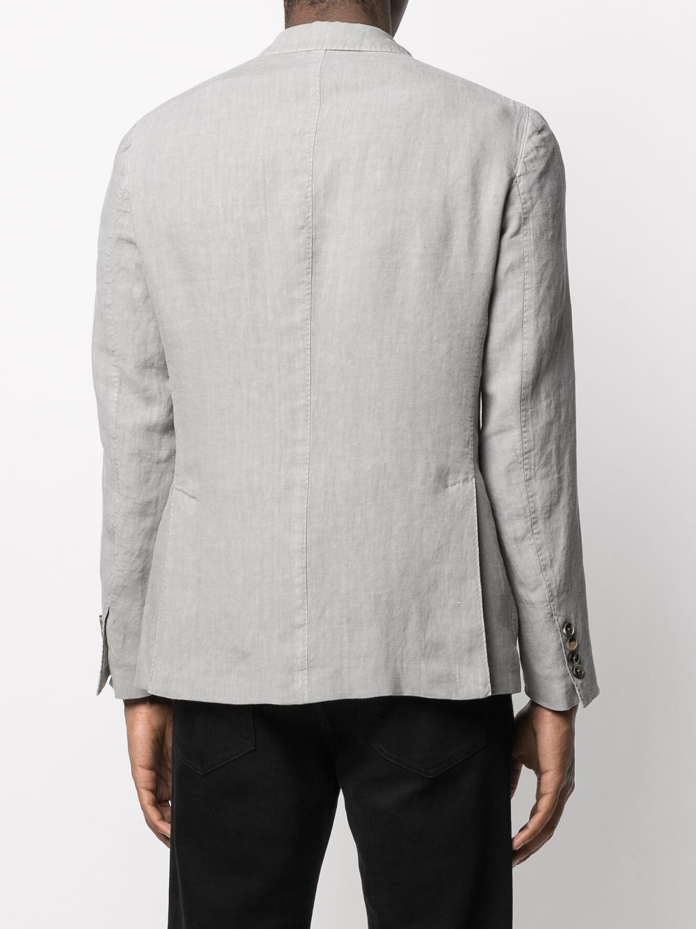 notched-lapels single-breasted blazer - 4