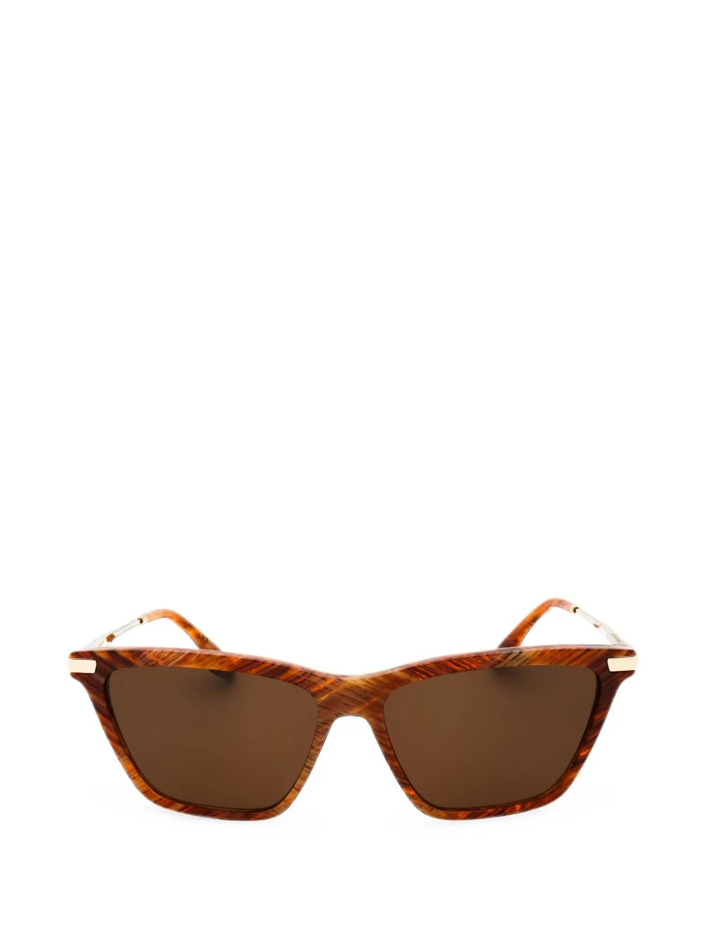 tortoiseshell-effect cat-eye sunglasses - 1