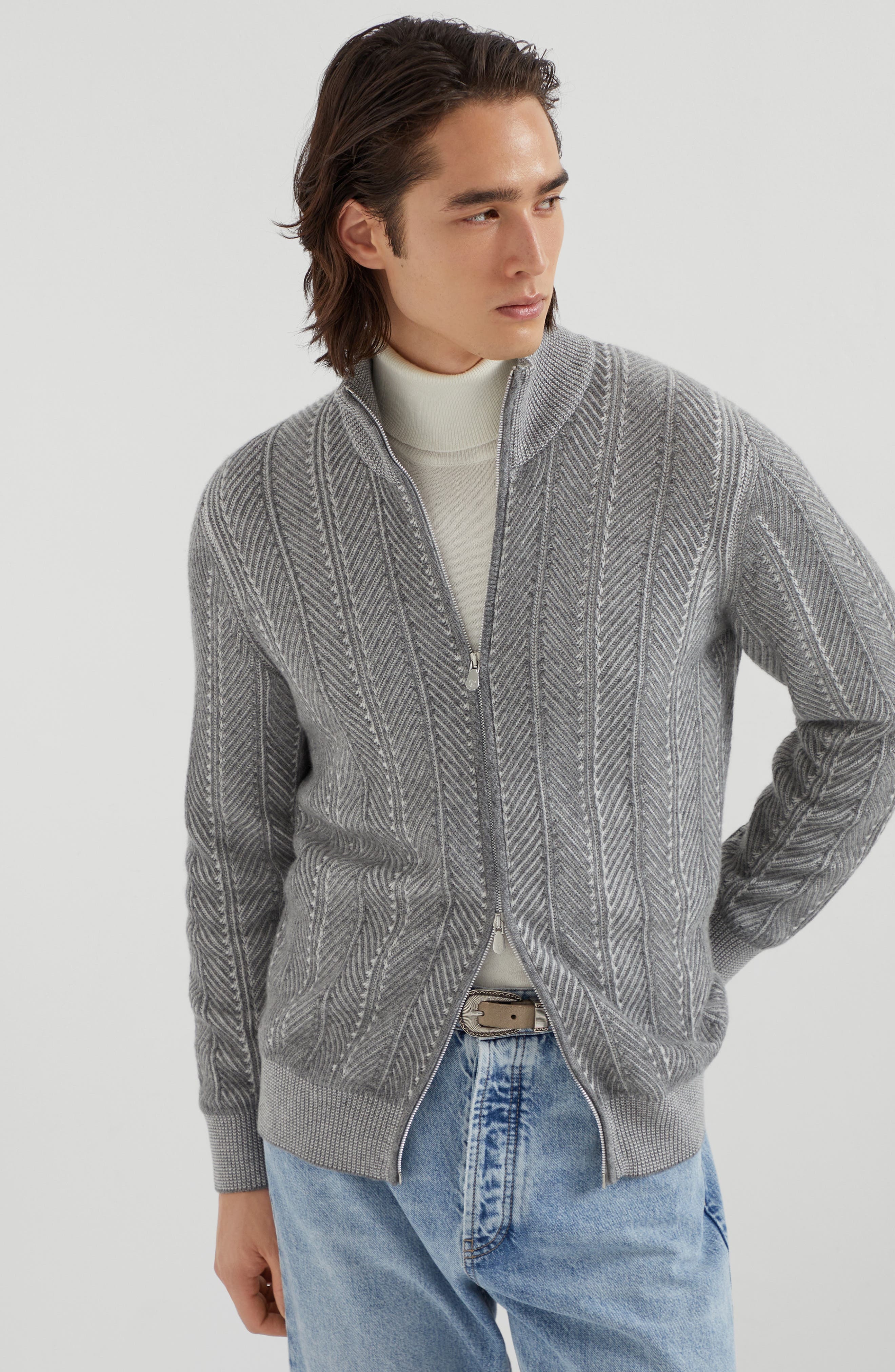 Brunello Cucinelli Vanisé cardigan in Dark Grey at Nordstrom - 2