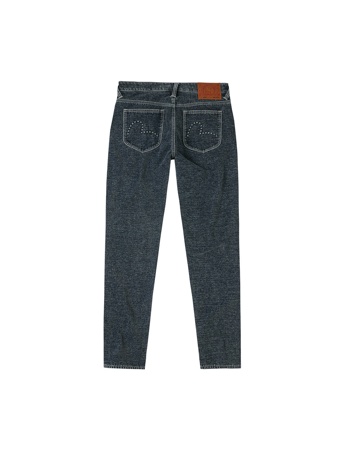 Washed Emboss Rivet Seagull Carrot Fit Jeans #2017 - 10